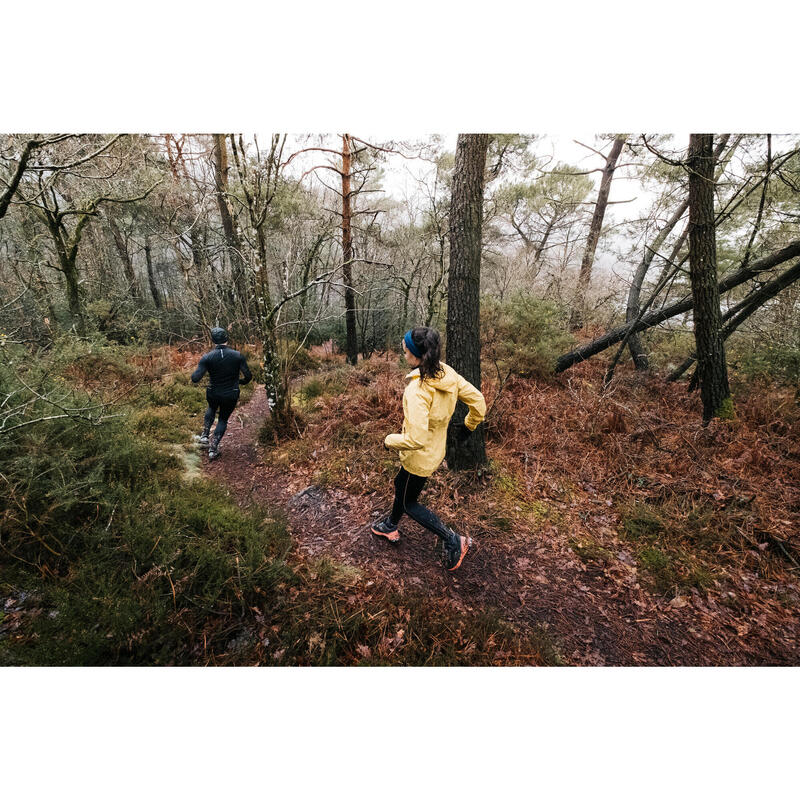 Women's Trail Running Tights - embossed black