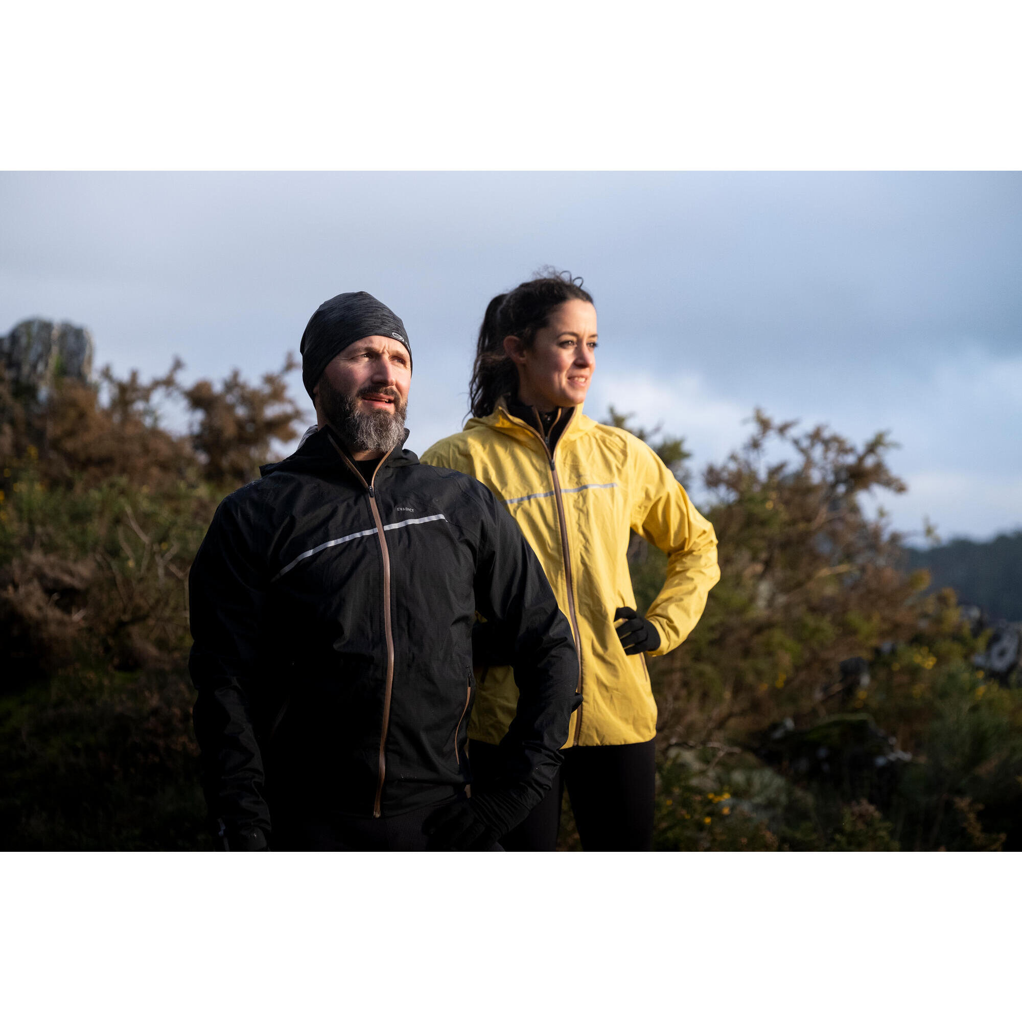 Veste impermeable de running trail running Femme KIPRUN Run 500 Rain Jaune KIPRUN Decathlon