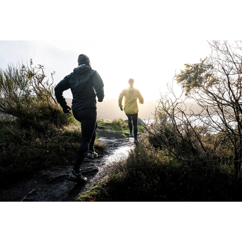 Pánská nepromokavá bunda na trailový běh černo-bronzová 