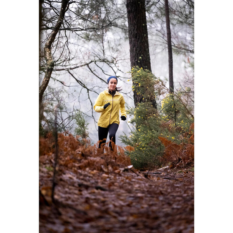 LEGGINGS DE TRAIL RUNNING EMBOSS MULHER PRETO BRONZE