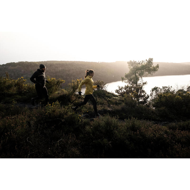 LEGGINGS DE TRAIL RUNNING EMBOSS MULHER PRETO BRONZE