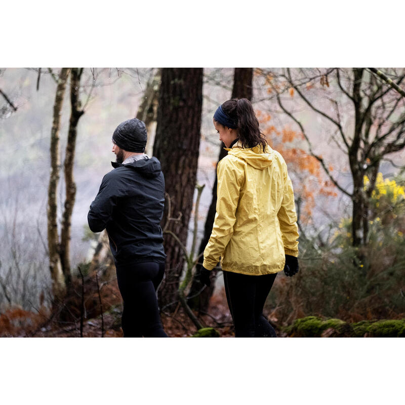 Chaqueta cortavientos trail running impermeable Mujer amarillo