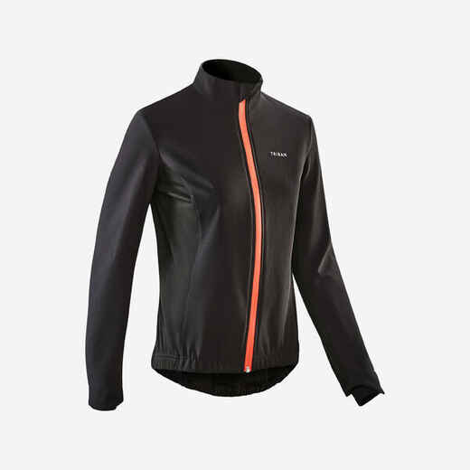 
      Women's Winter Road Cycling Jacket 100 - Black
  