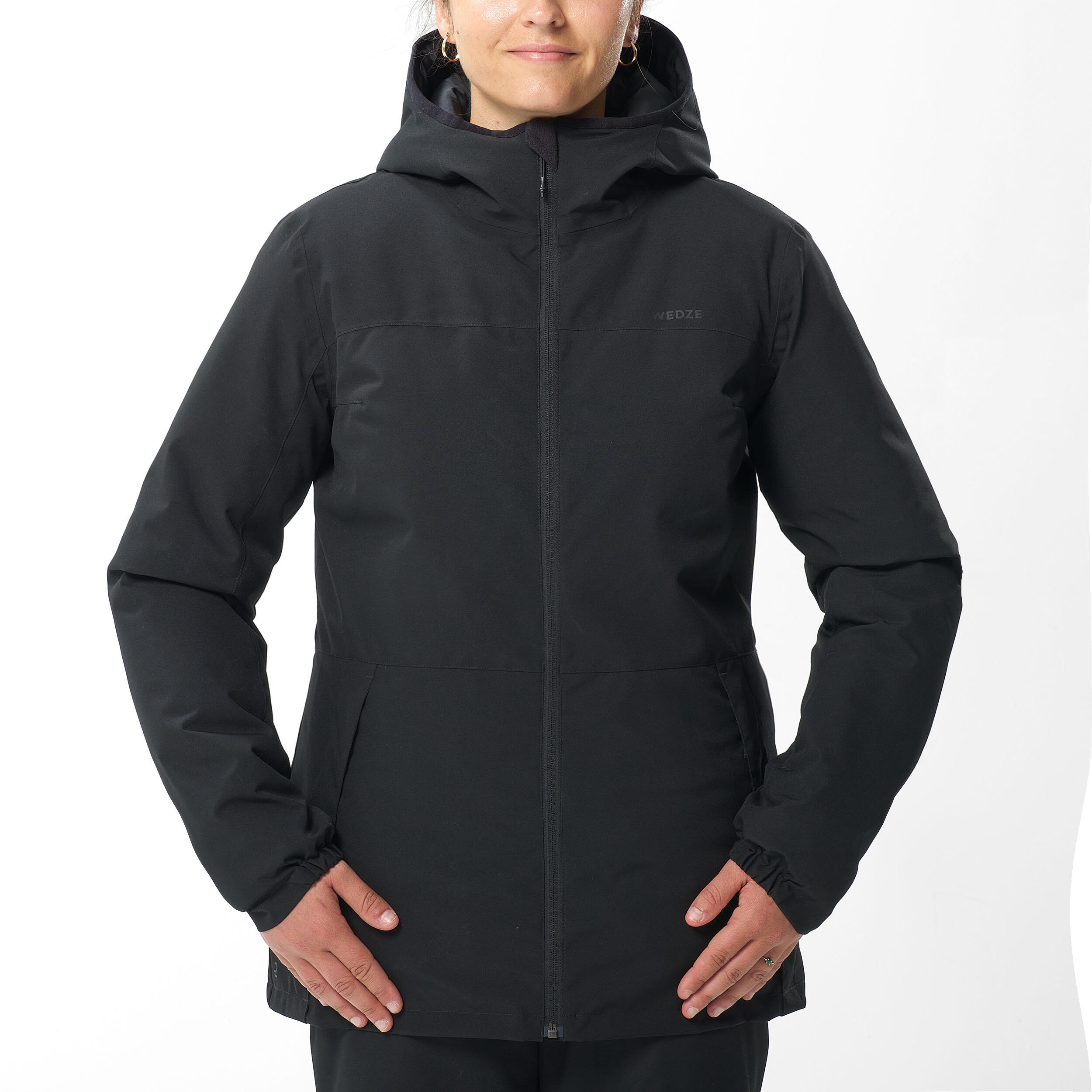 Women’s Ski Jacket - 100 Black - WEDZE