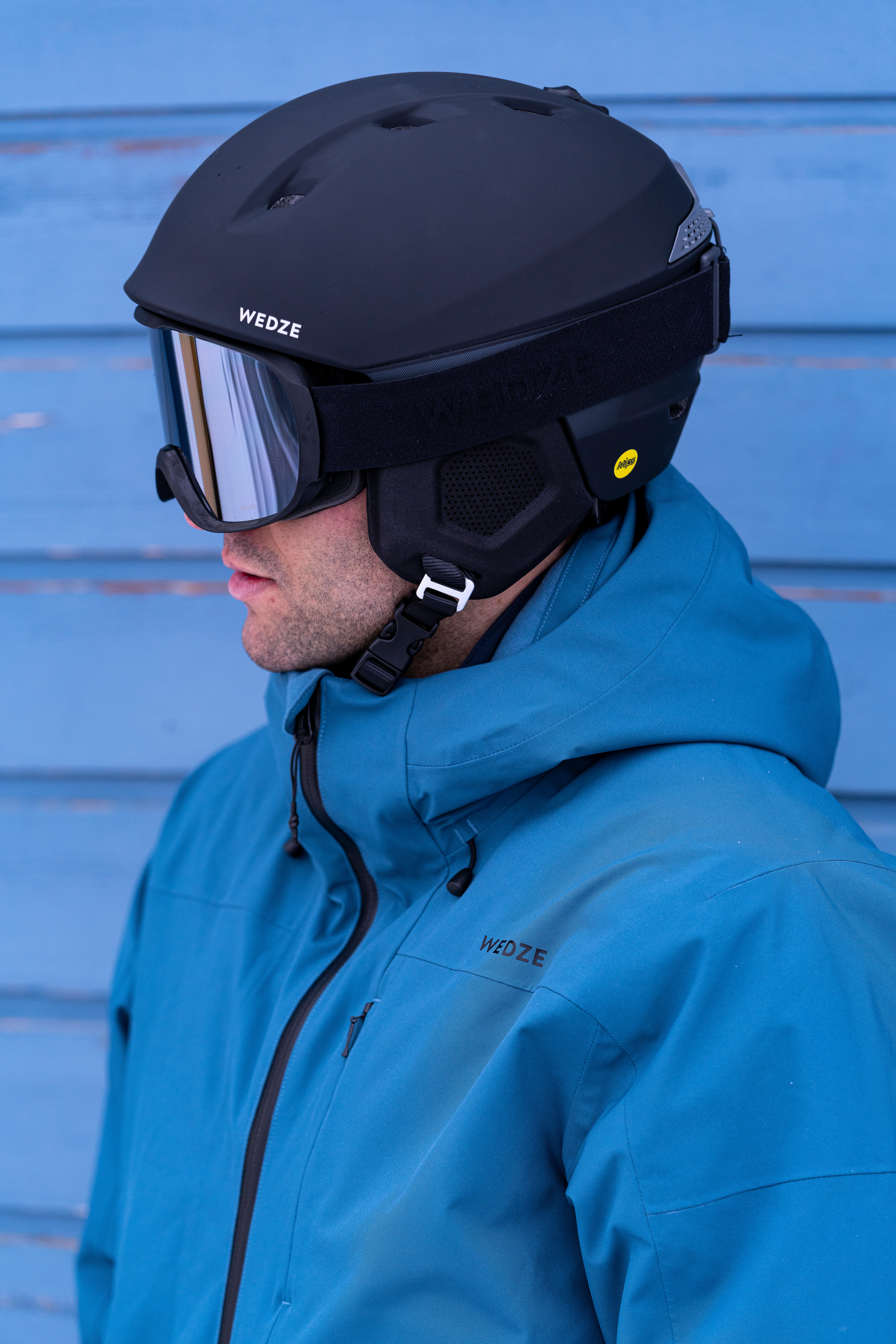 Ski Helmet with MIPS System - PST 900 graphite black - WEDZE