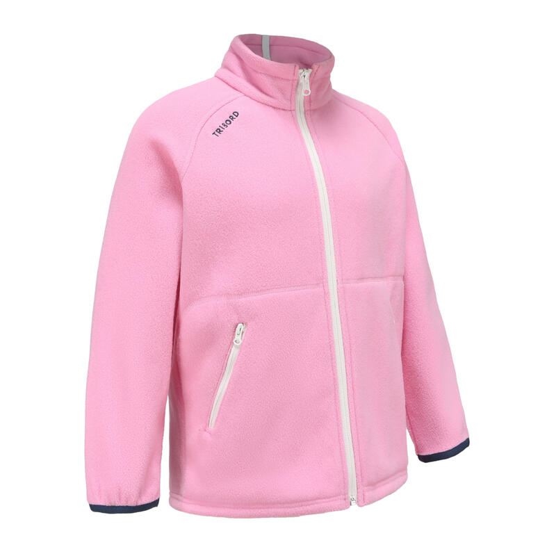 Kids warm fleece sailing jacket 100 - Light pink