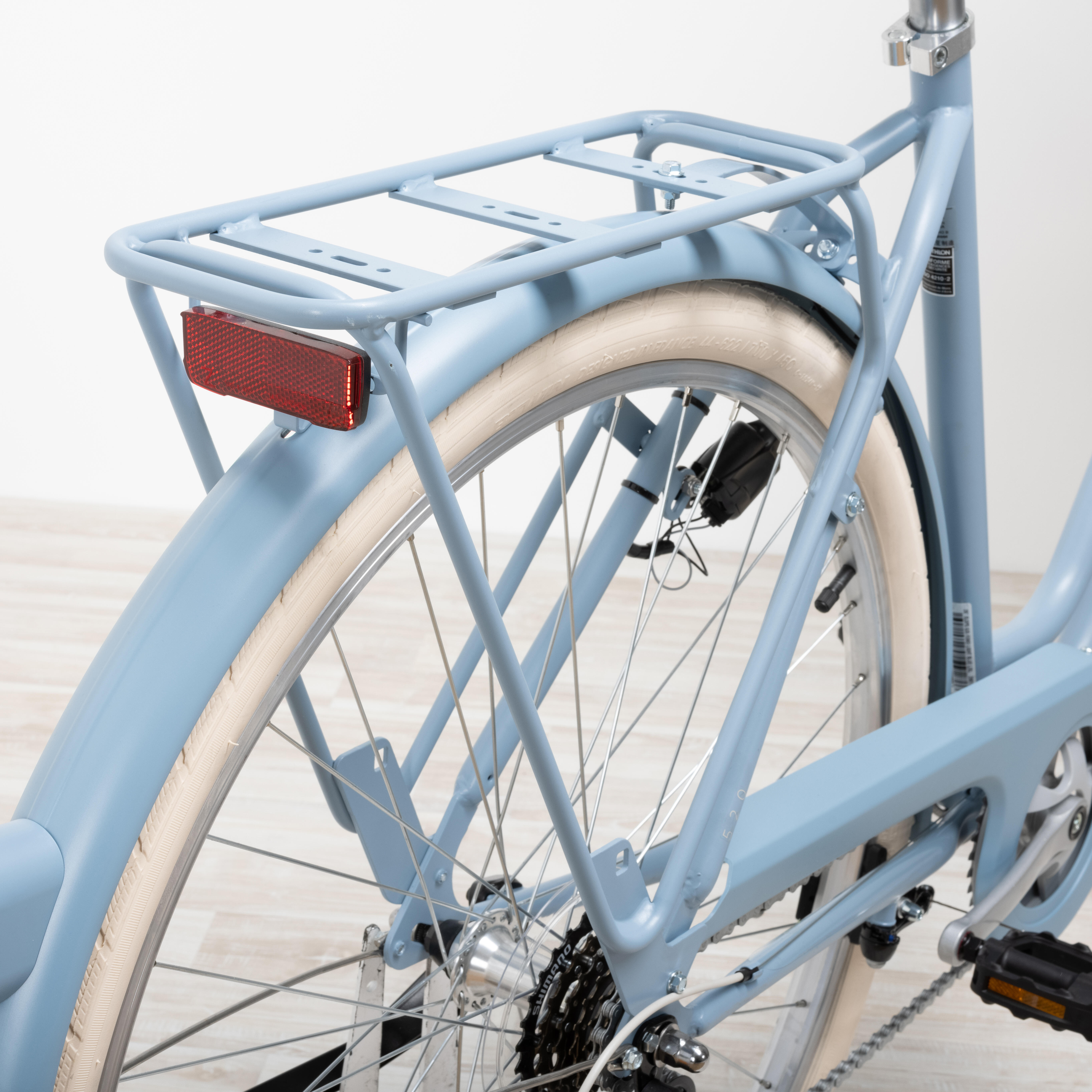 Velo de ville elops 520 cadre bas bleu jeans hotsell