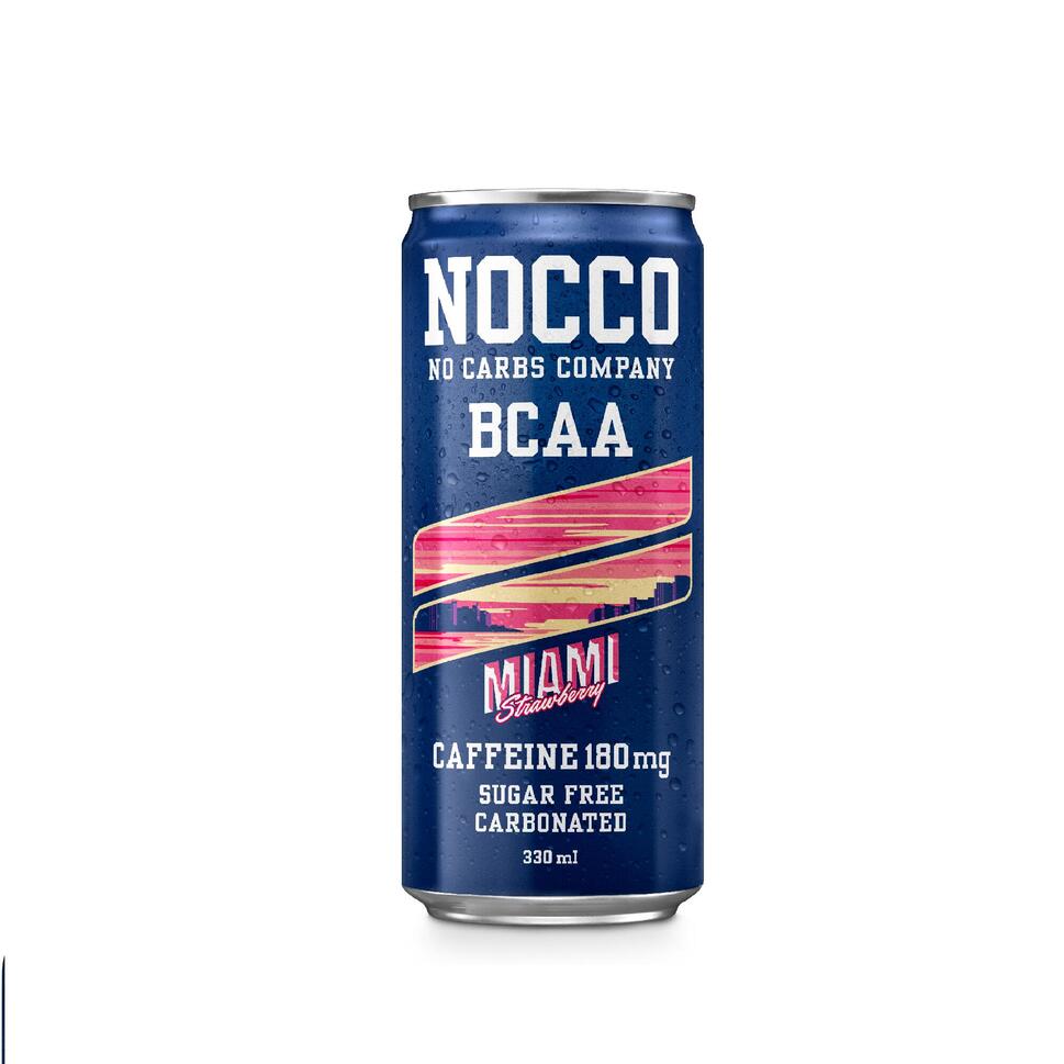 Functional Energy Drink Miami Strawberry, BCAA, Zero Sugar , No Carbs