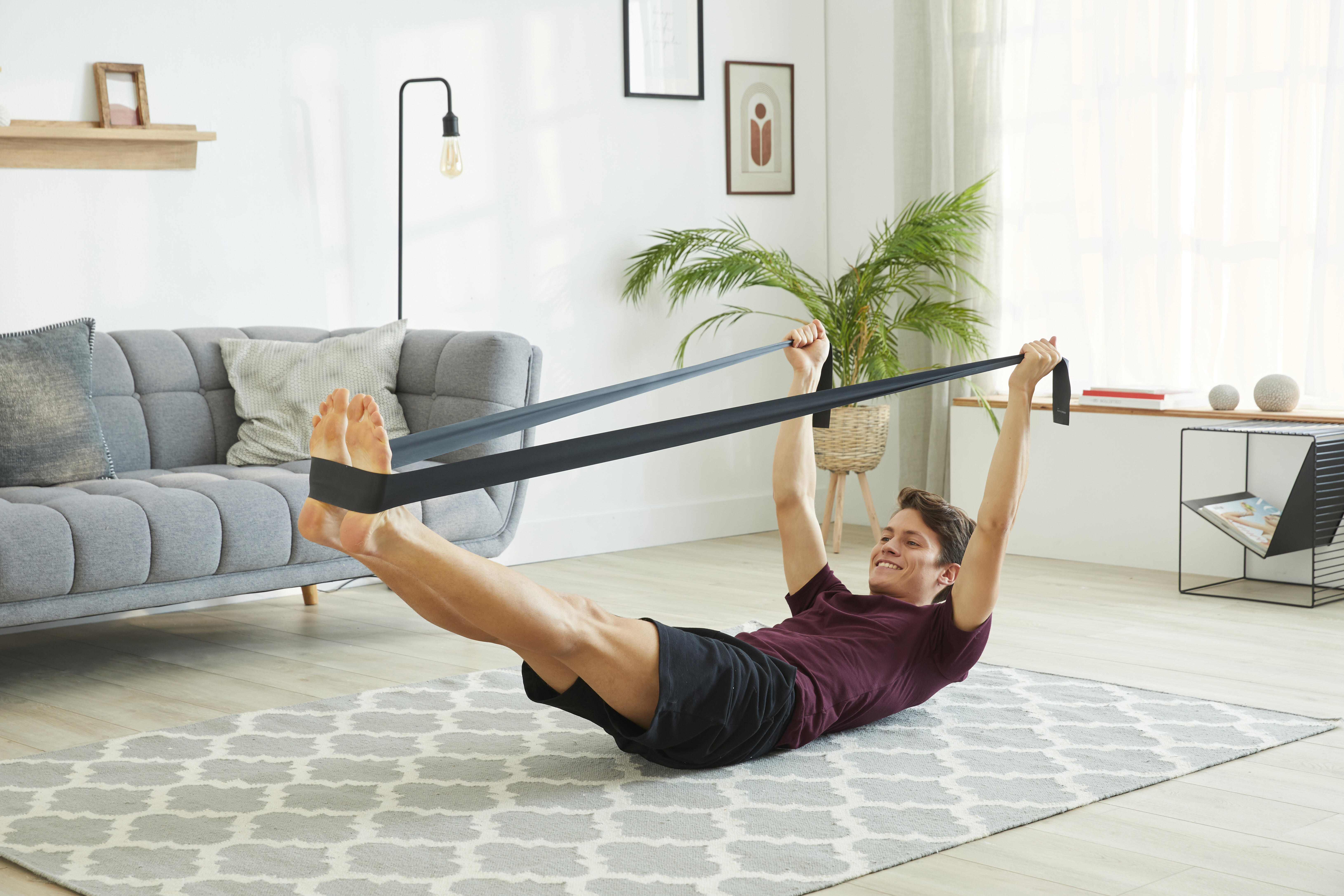 Bande élastique de Pilates à résistance de 4 kg – 100 noir - DOMYOS