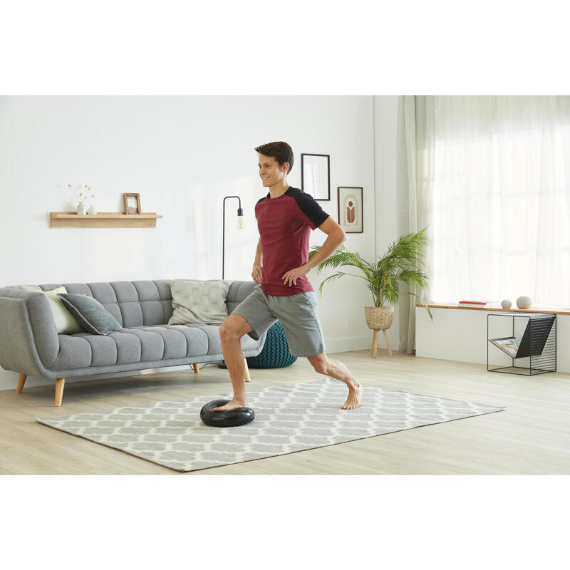 COUSSIN D'ÉQUILIBRE FITNESS RÉVERSIBLE ET MODULABLE - NOIR