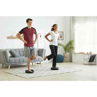 Reversible and Adjustable Fitness Balance Cushion - Black