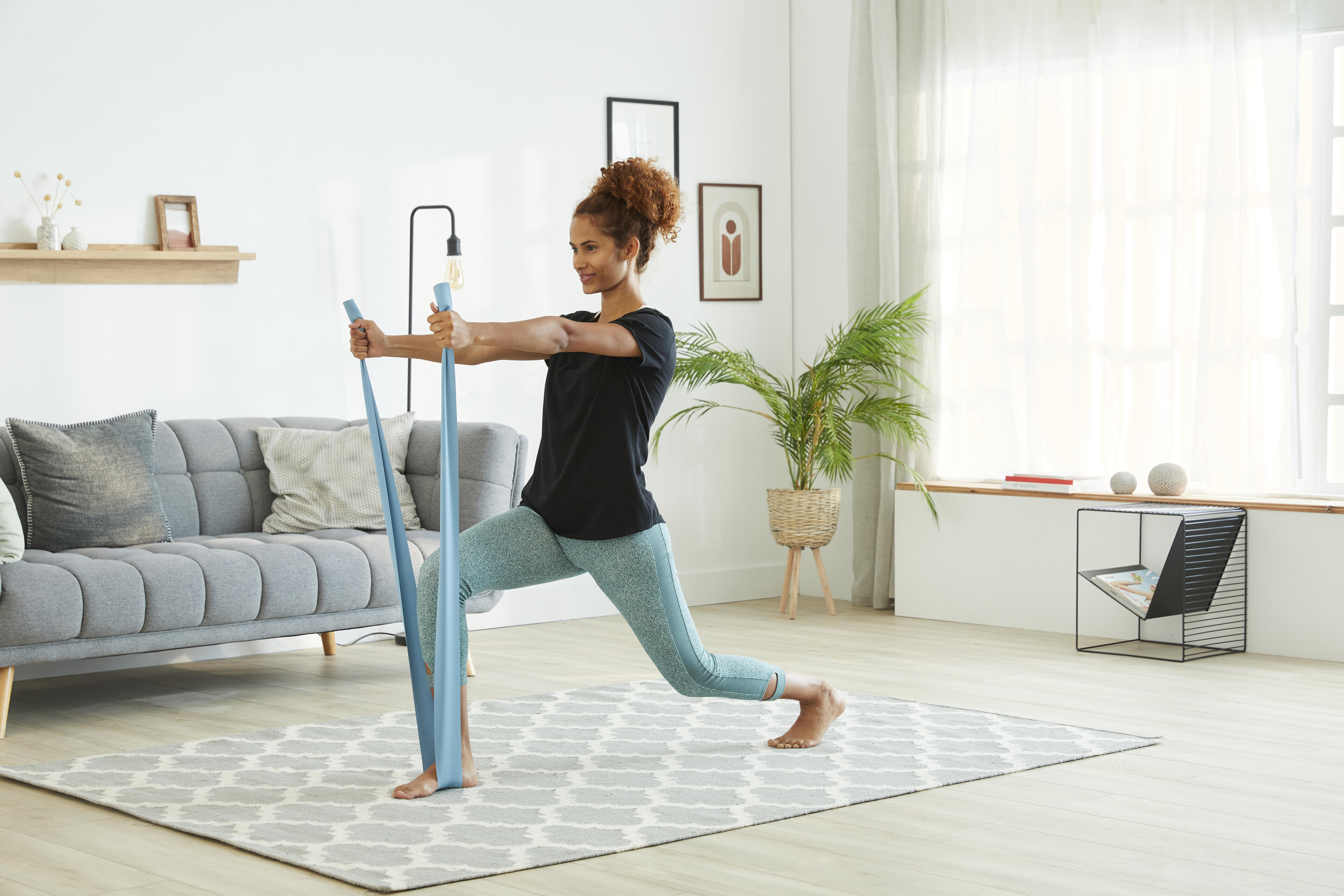 Pilates Elastic Resistance Band 2 kg Blue