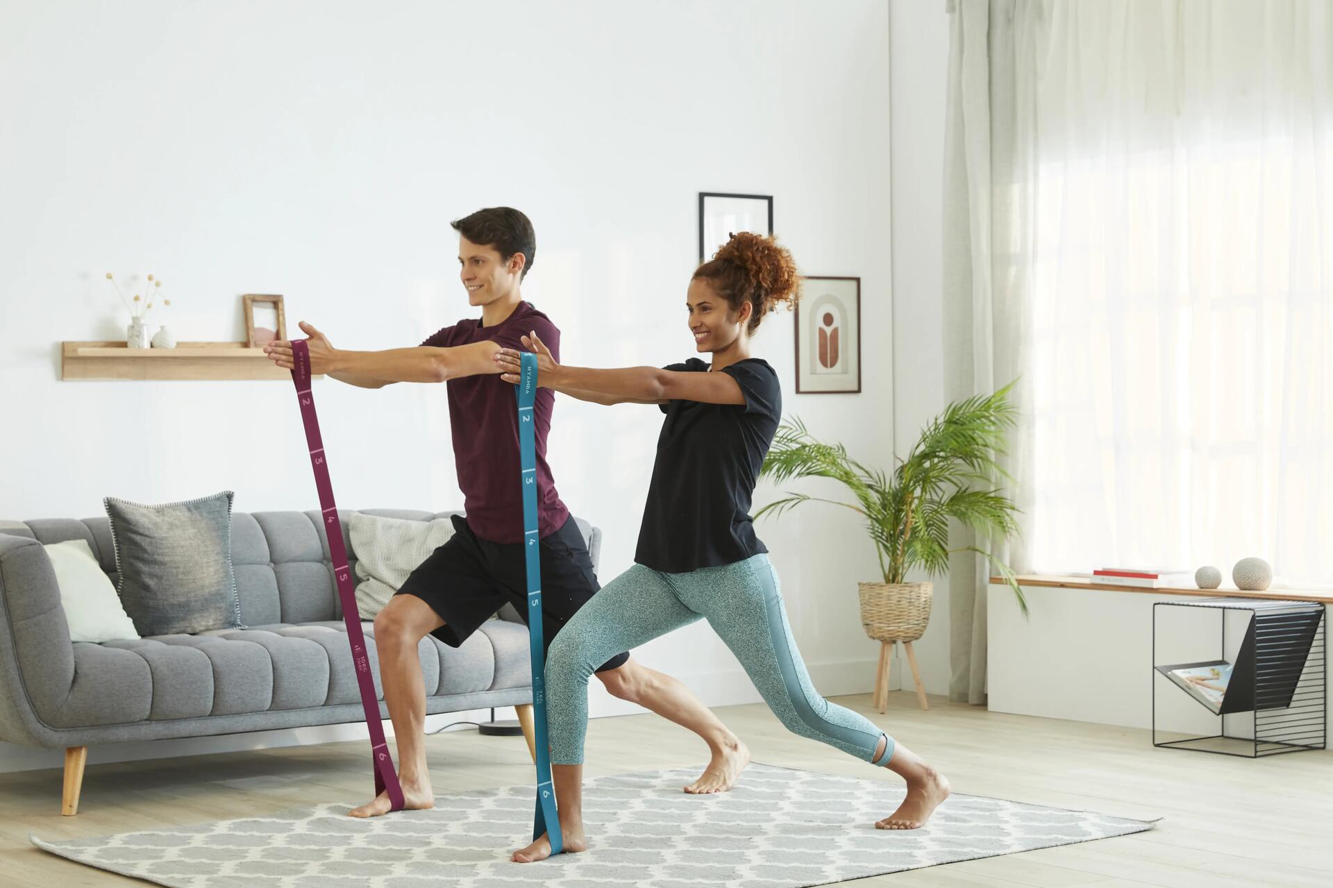 Abdominales con cuerda elastica sale