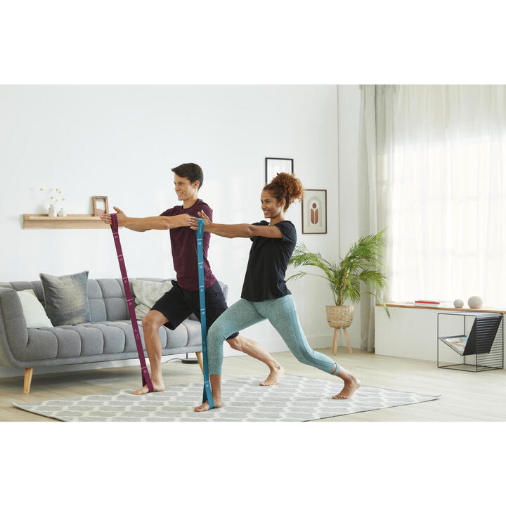 Elastic Fabric Fitness Resistance Band 7 kg Navy Blue NYAMBA Decathlon