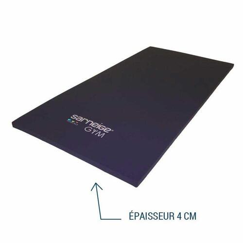 Tapis de gymnastique 200x100x4 cm Sarneige - Houss&eacute; solo gris