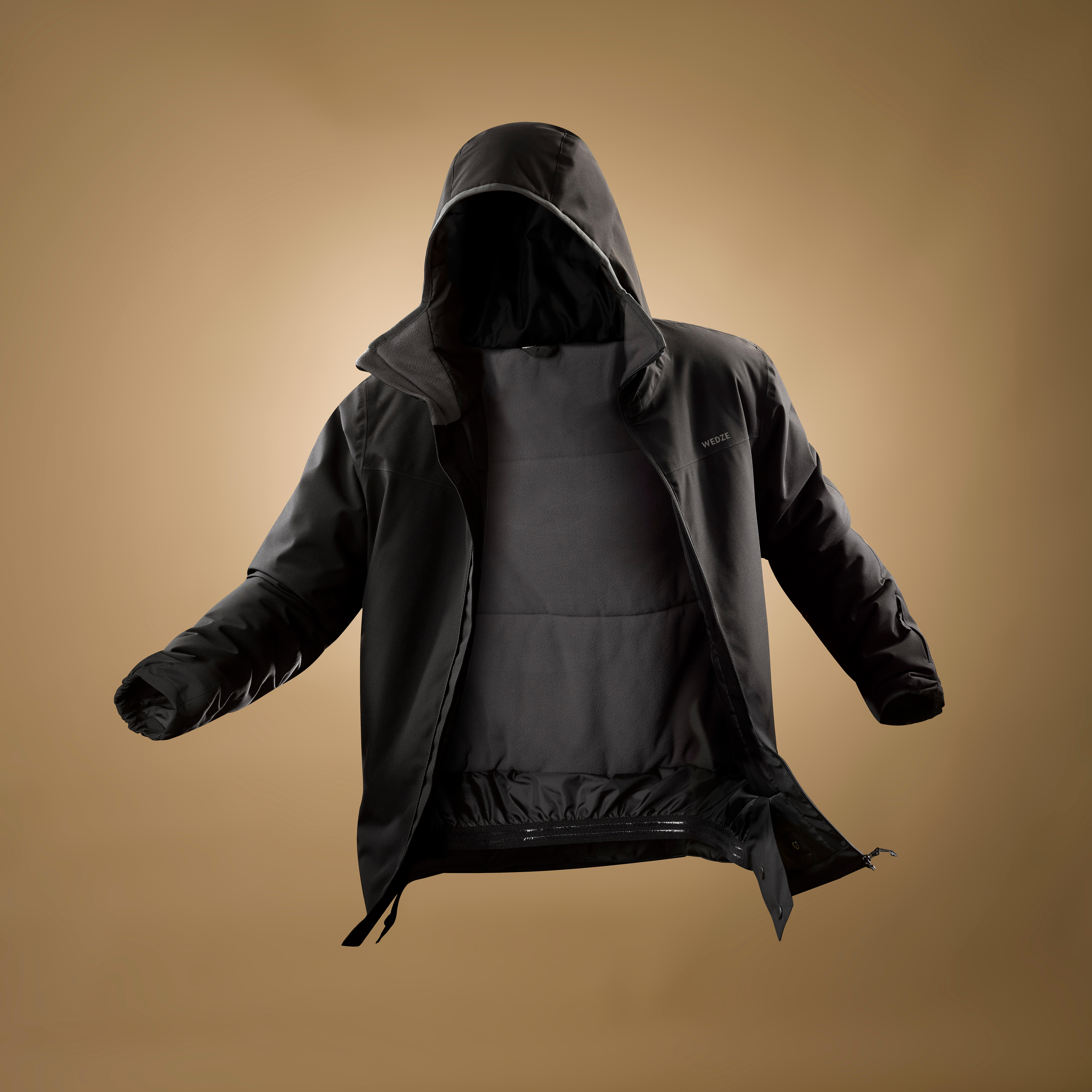 Manteau de ski homme – 100 noir - WEDZE