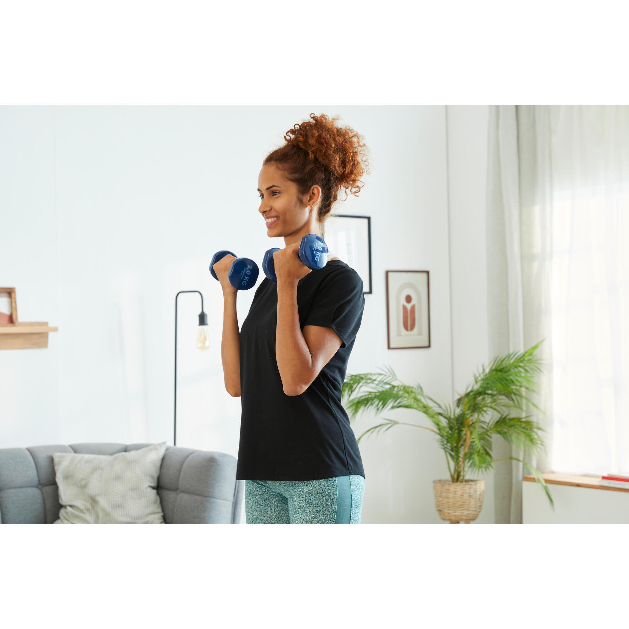 PAIR OF 2*2 KG FITNESS DUMBBELLS - NAVY BLUE