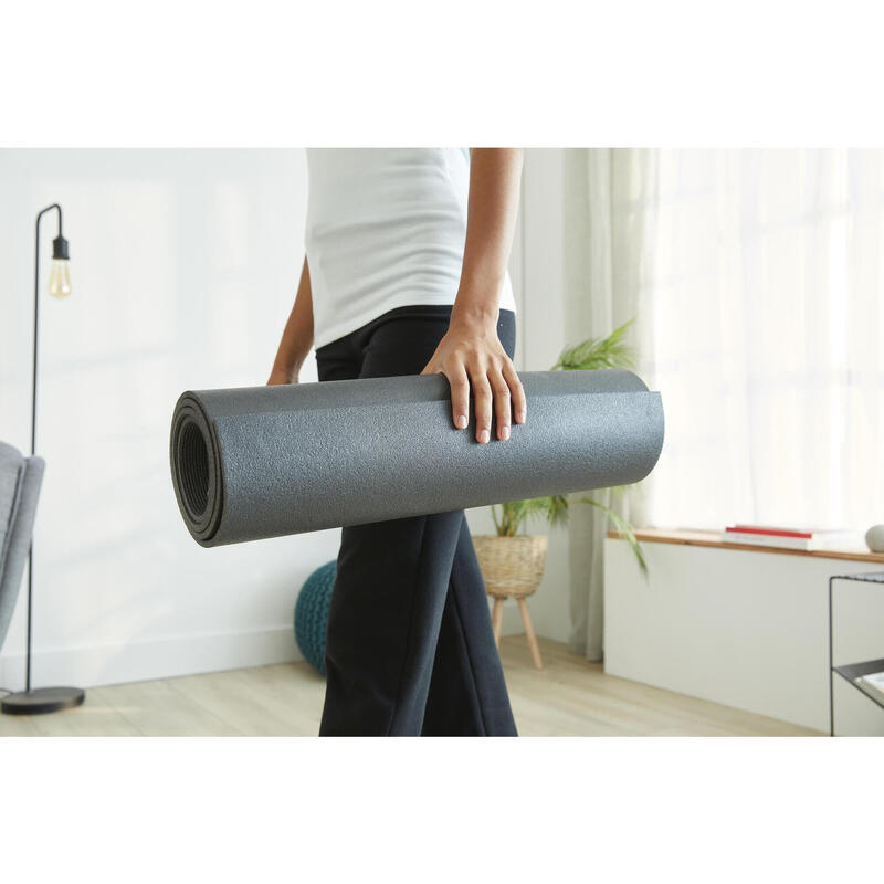 Tapis de fitness confort 6,5 mm, noir