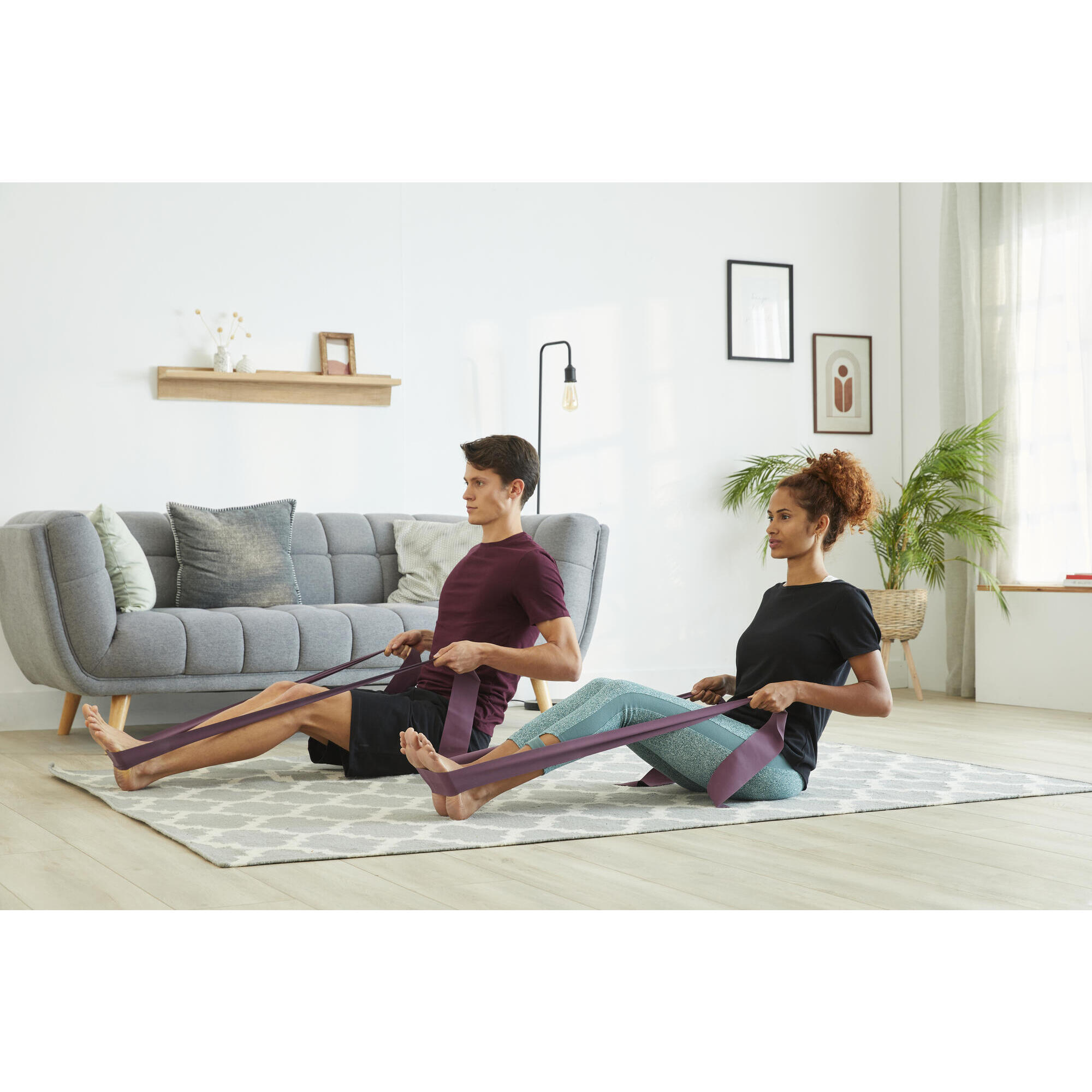 Banda elastica di resistenza Pilates 3 kg - Bordeaux