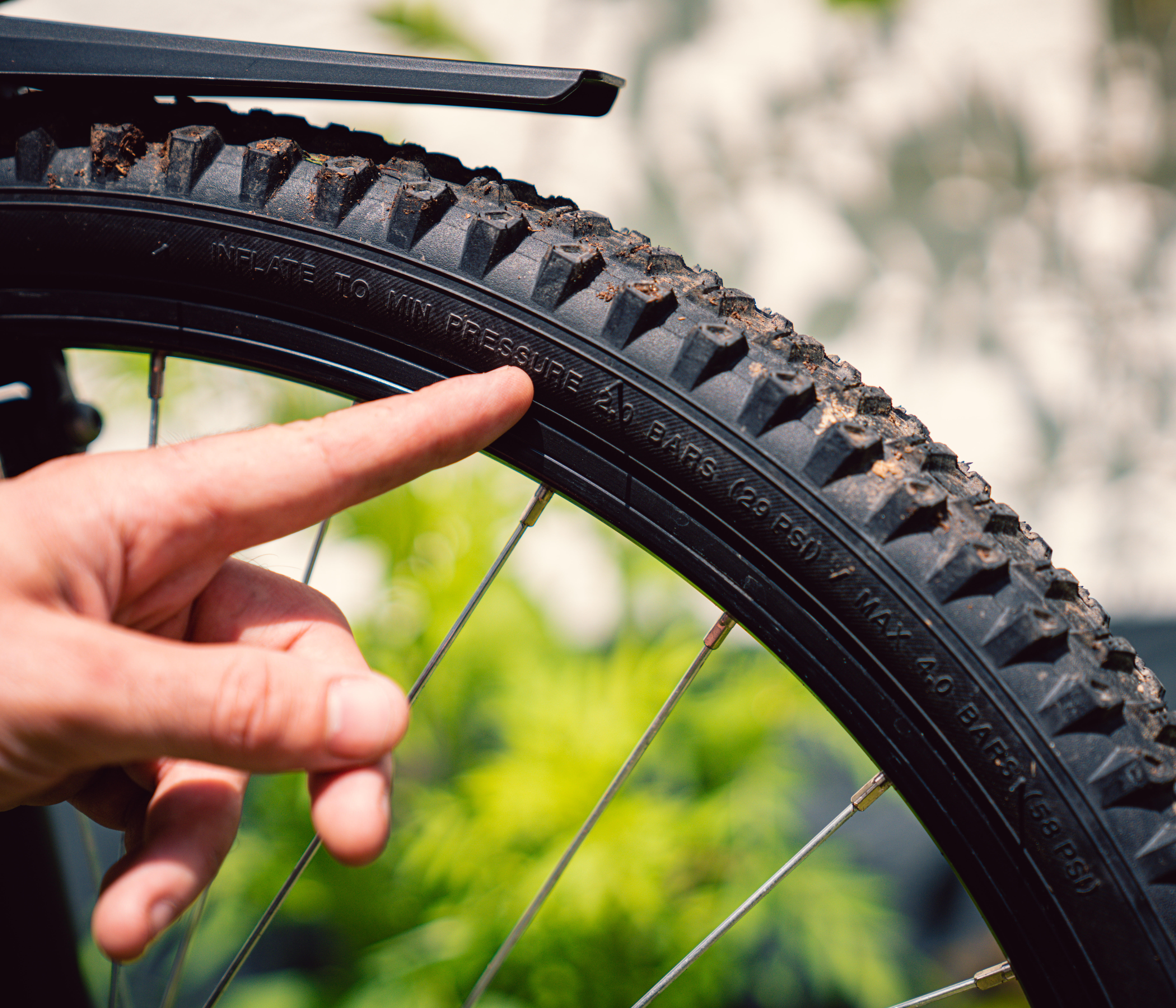 What is the recommended pressure for bmx tyres?