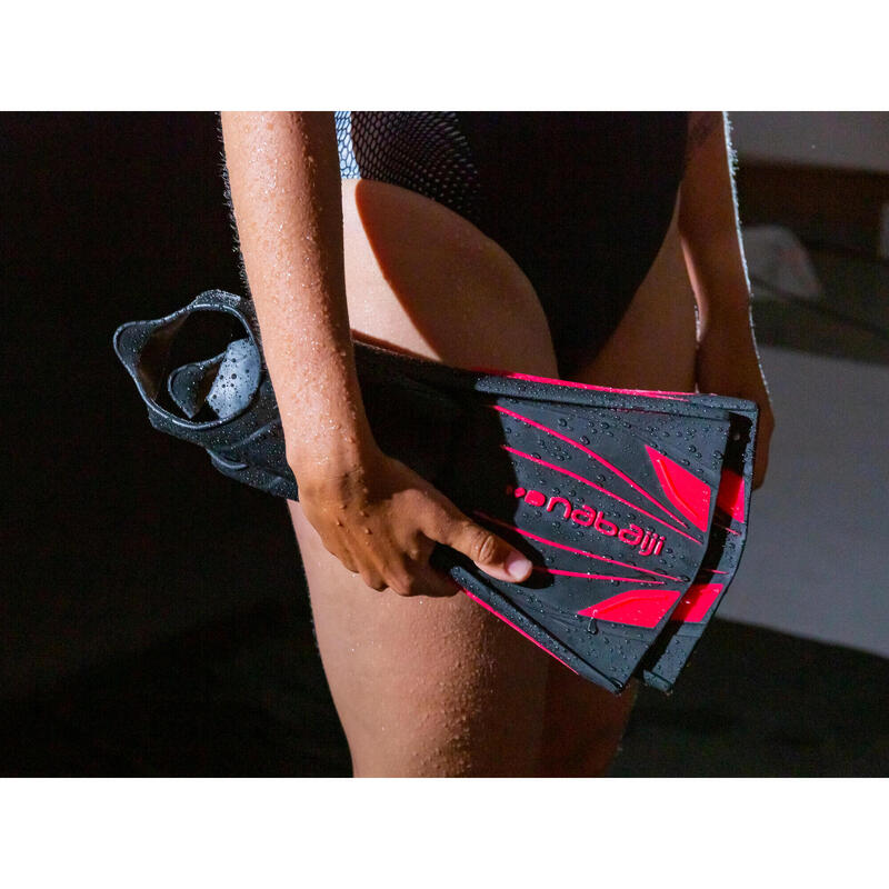 Aletas Natación Topfin Negro-Rojo