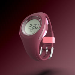 Reloj cronómetro de atletismo mujer W200 S rosa y coral - Decathlon