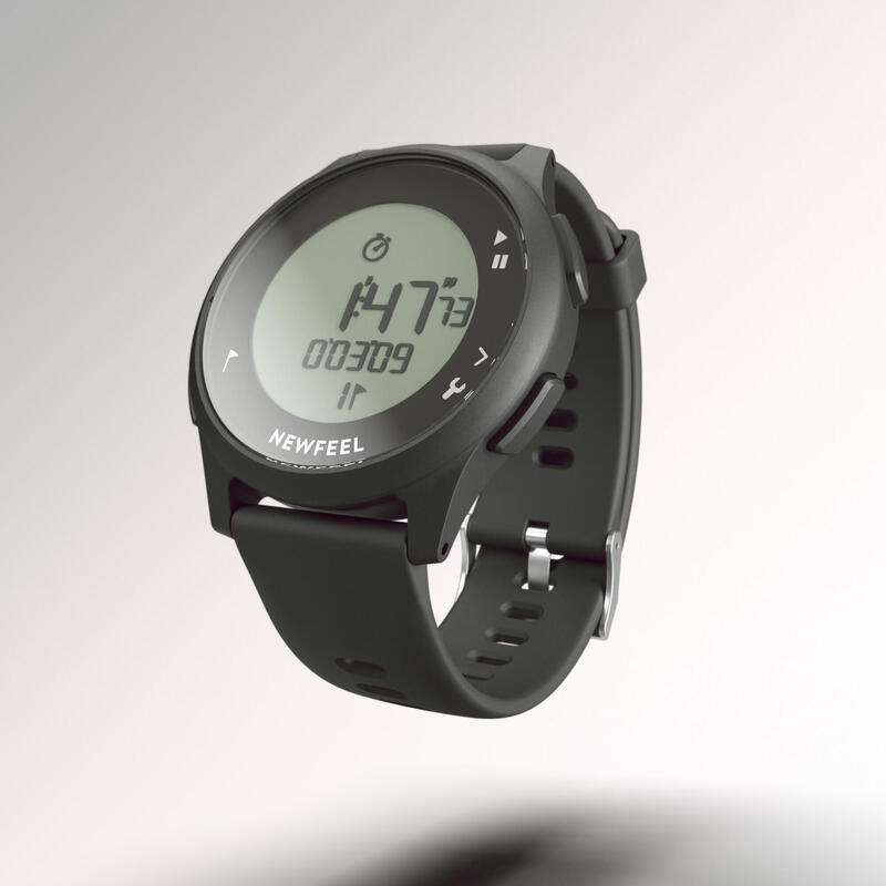 Hardloophorloge met stopwatch ATW100 zwart