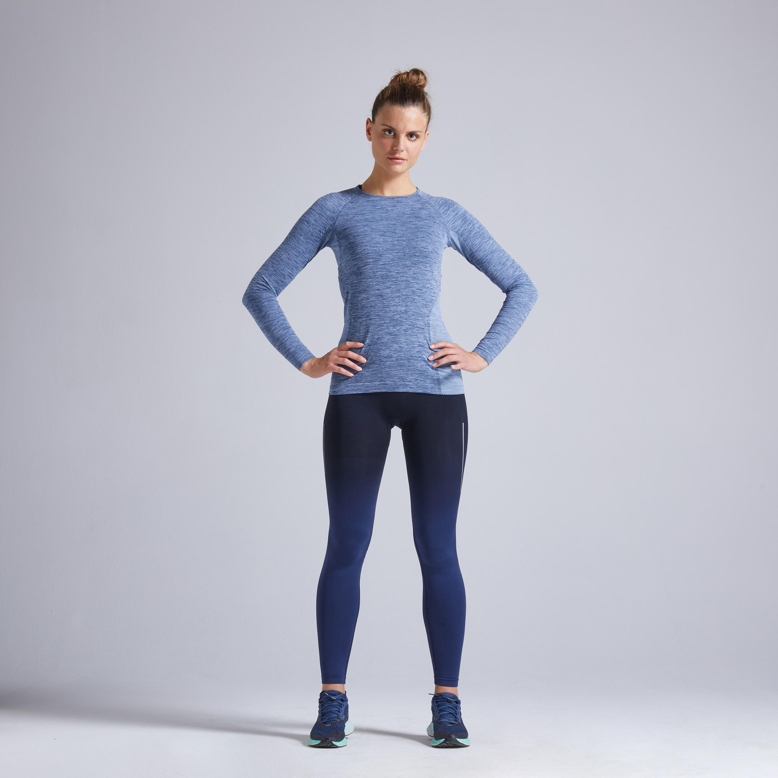 Kiprun Women's Running Lightweight and Breathable Tights - slate black 7/7