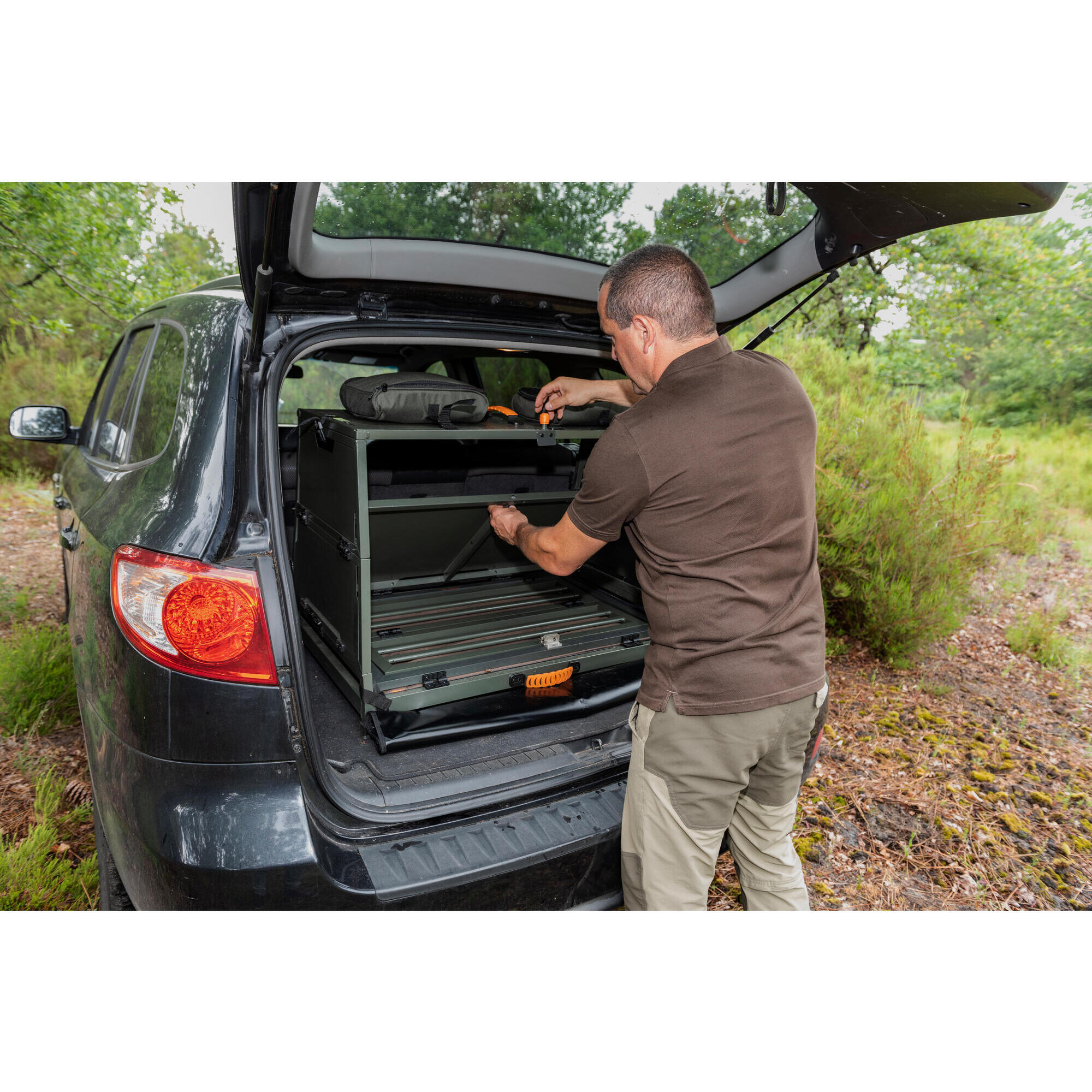 Foldable transport crate for 1 aluminium dog 900