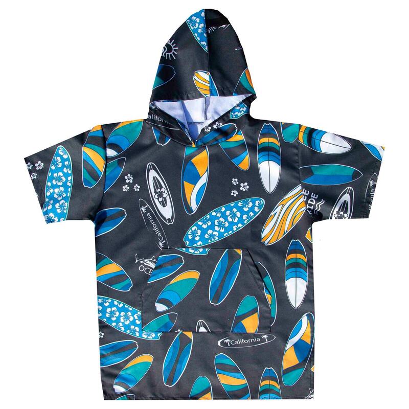 Poncho toalla microfibra infantil con mangas