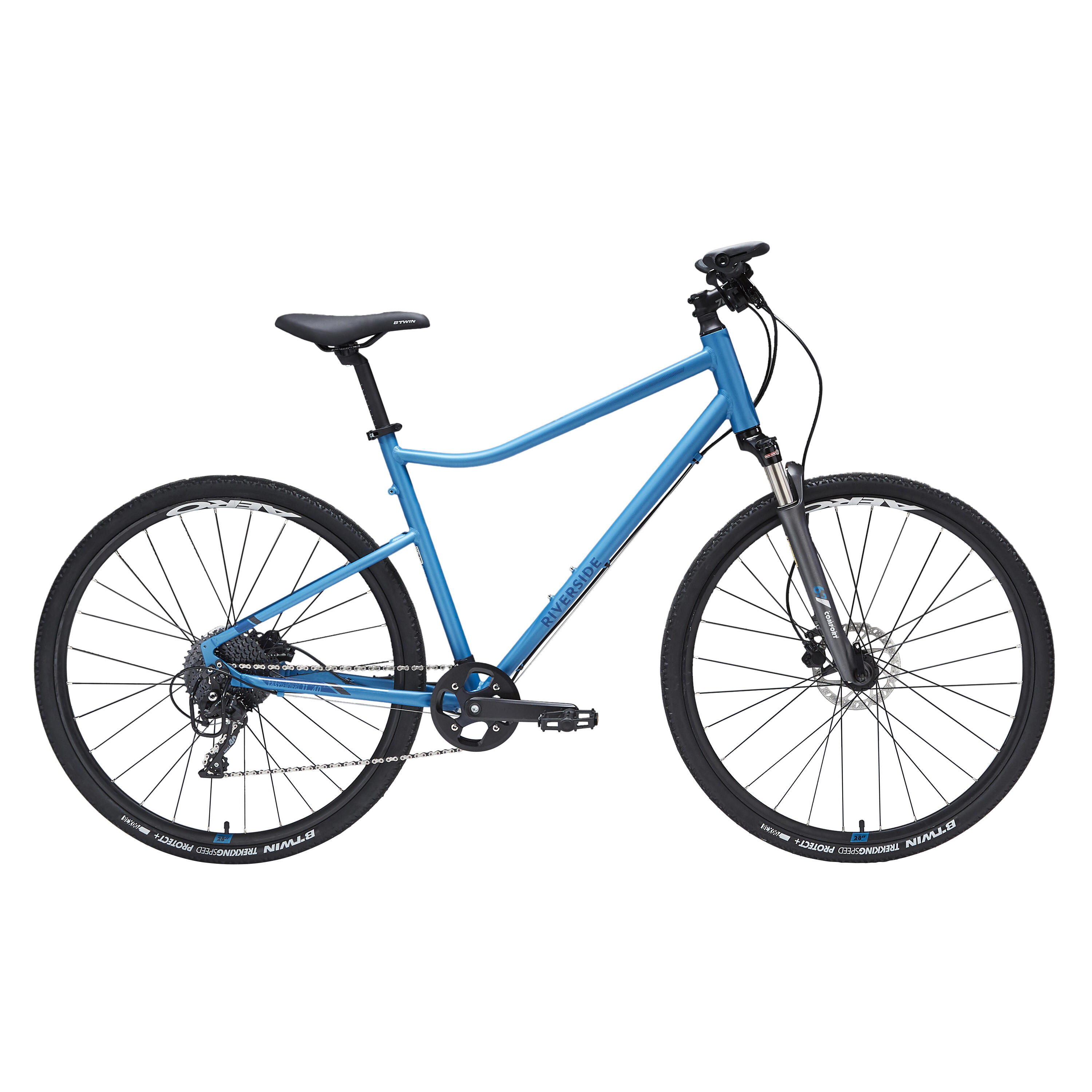 Bicicletă polivalentă Riverside 900 Albastru decathlon.ro imagine 2022