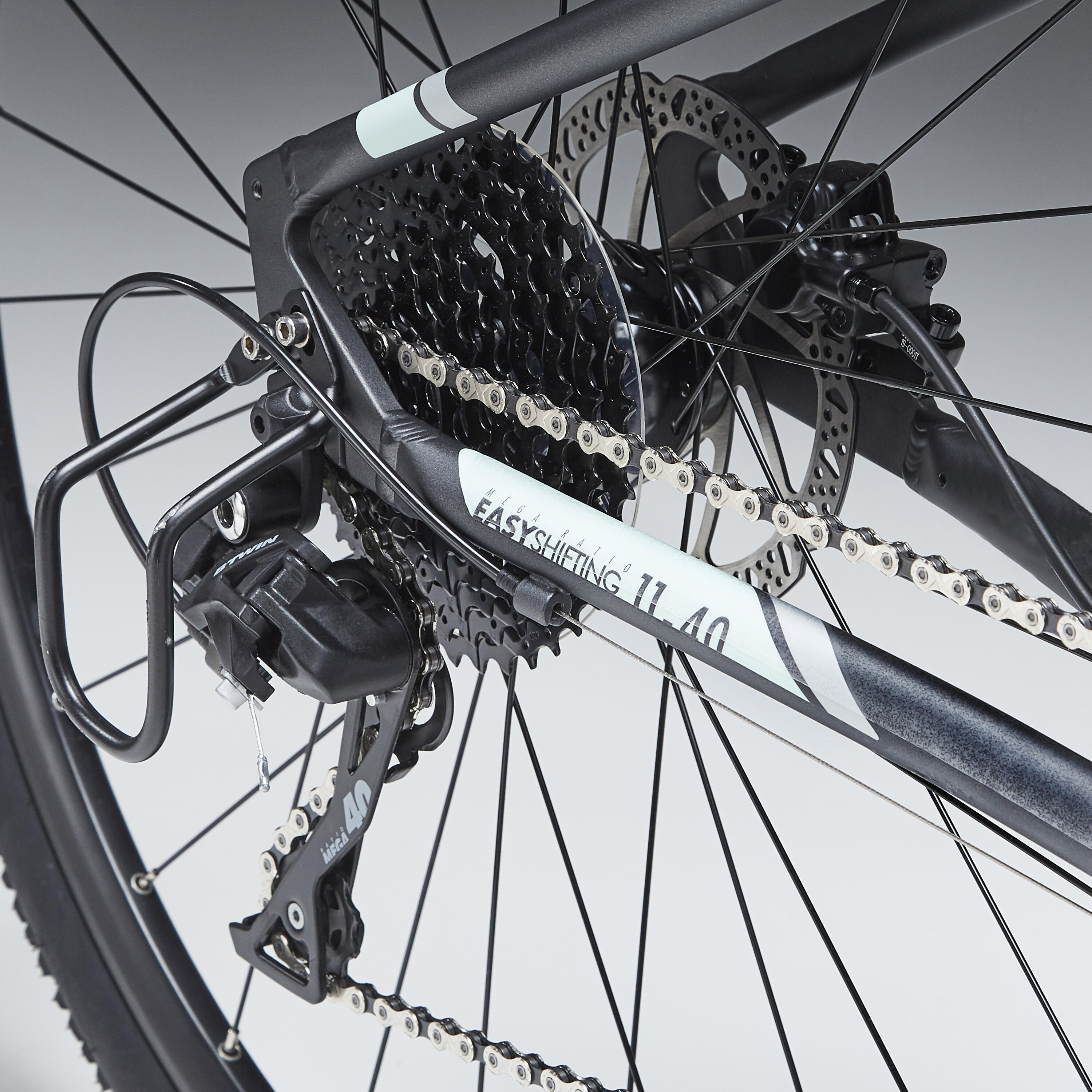 HYBRID BIKE RIVERSIDE 900 - GREY/Mint 6/8
