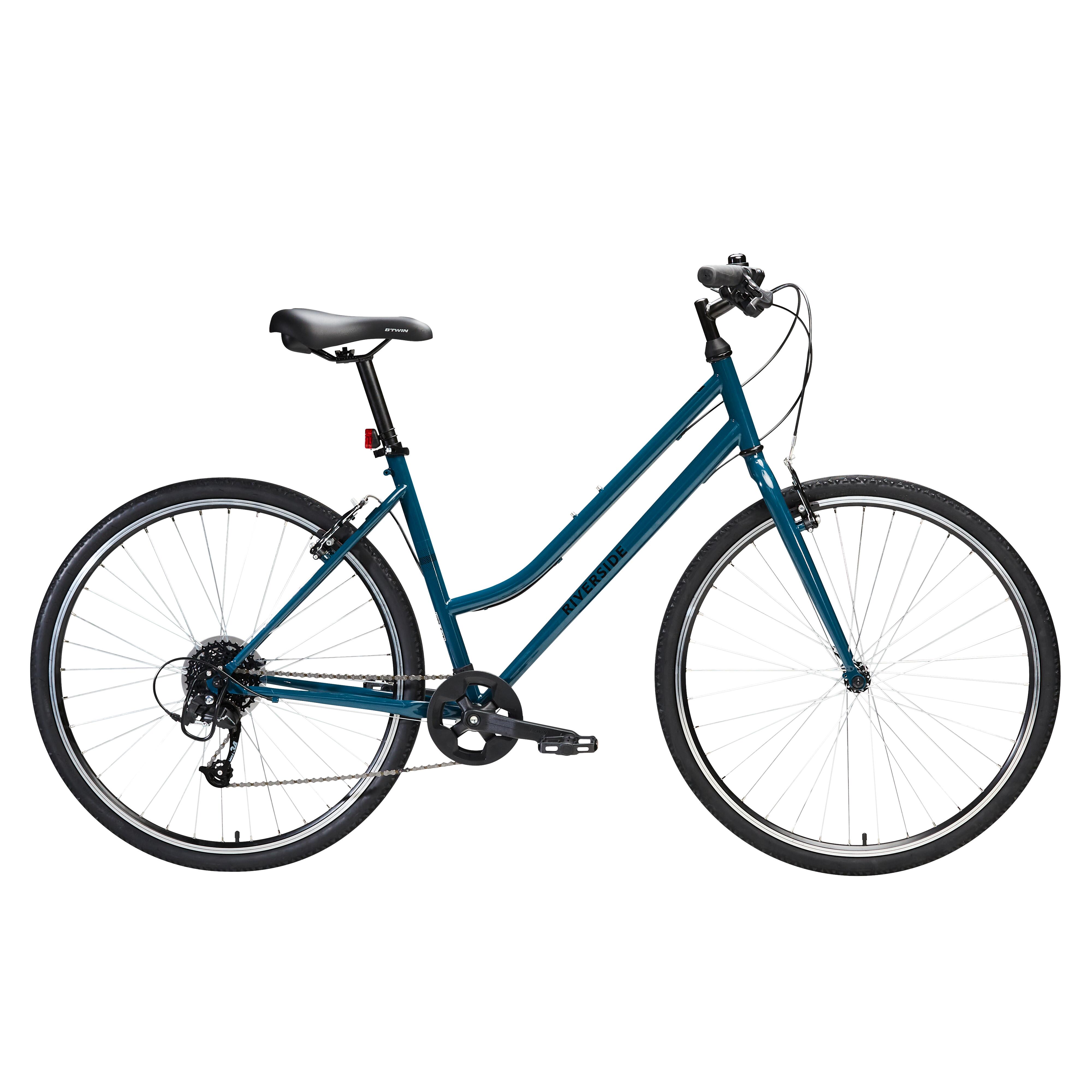 Bicicletă polivalentă Riverside 120 Albastru Petrol decathlon.ro imagine noua