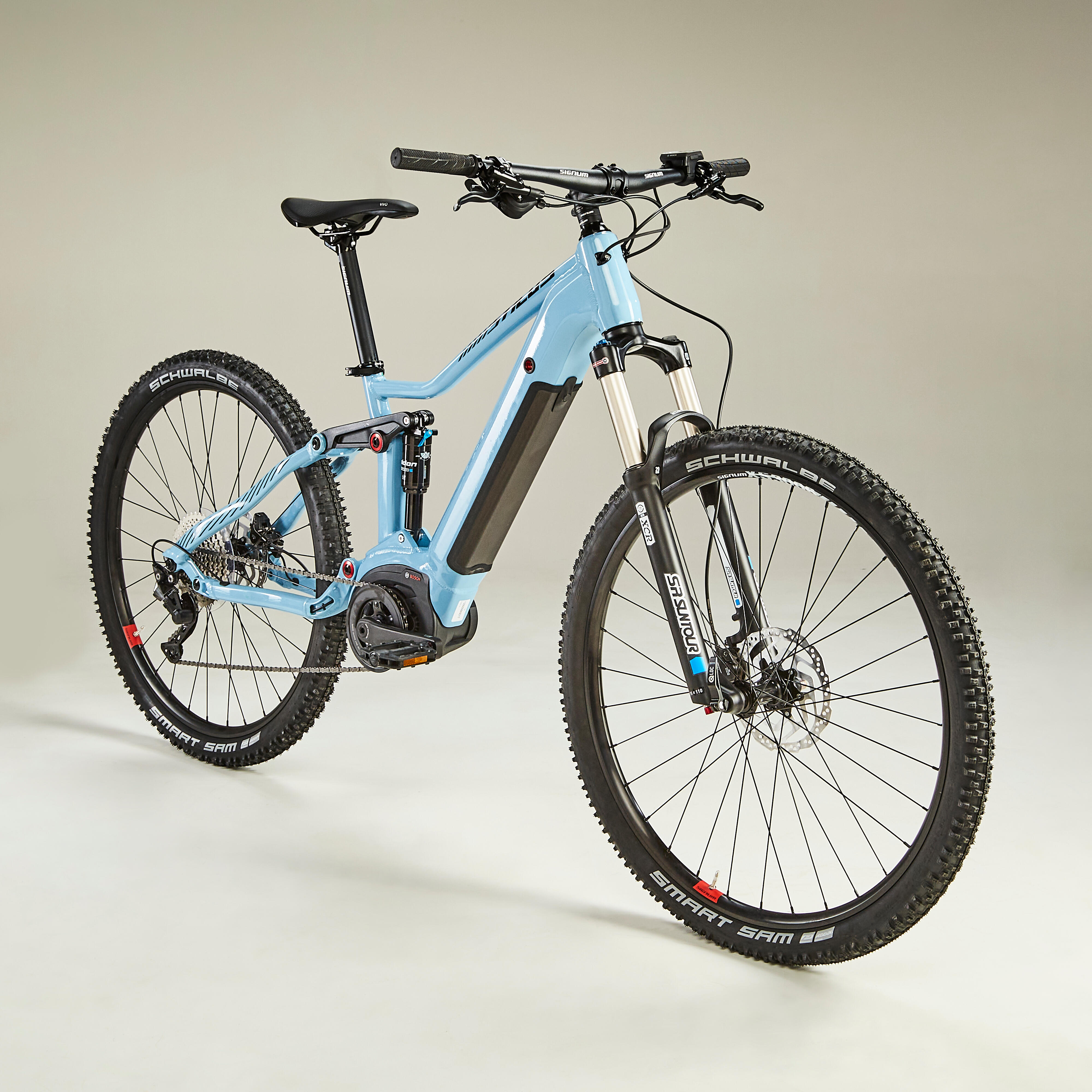 Bicicleta eléctrica de montaña 29" doble suspensión E-ST Stilus azul