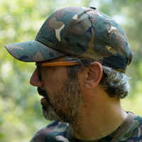 Durable hunting cap 500 - Woodland Camo Green and Brown