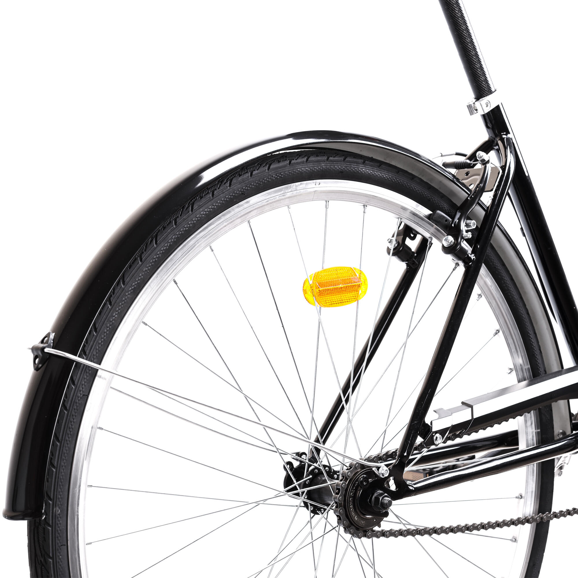bici da città WEG telaio basso 28" nera monovelocità. 3/7
