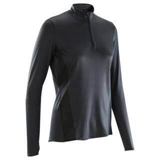 KIPRUN Run 100 Dry Women's Breathable Long-Sleeved Running T-Shirt - Black