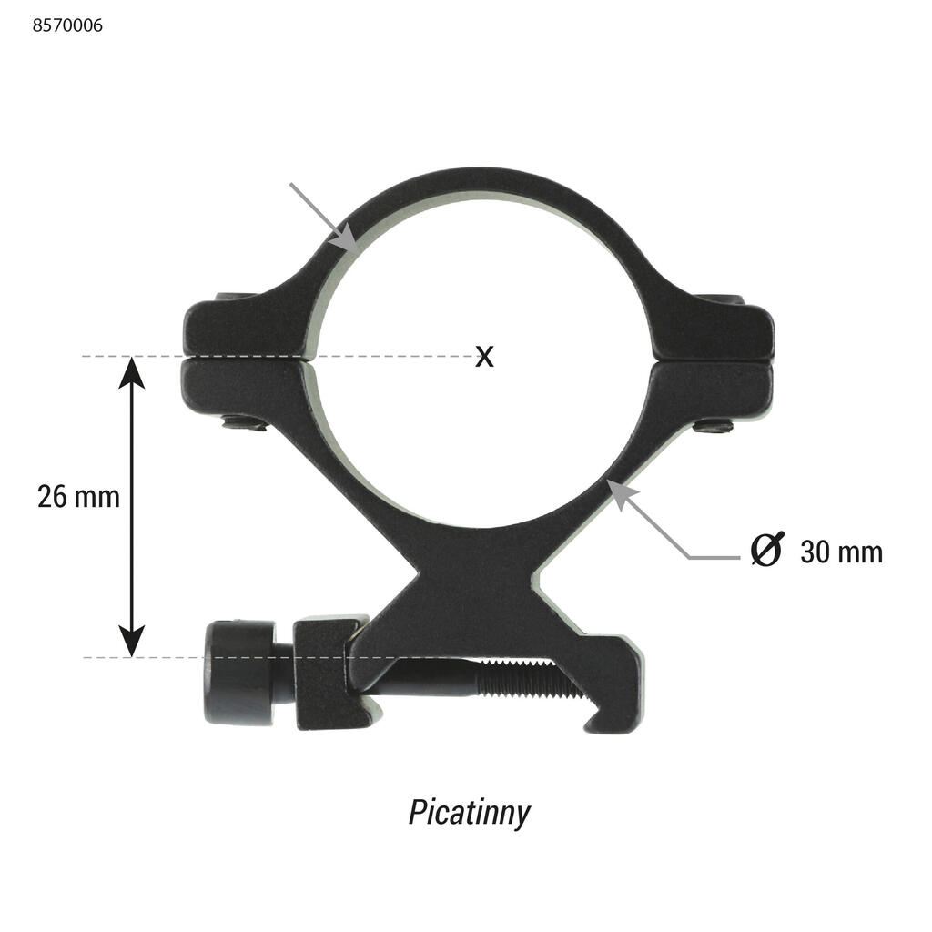 Srednji prstenasti nosač za optički nišan puške 30 mm