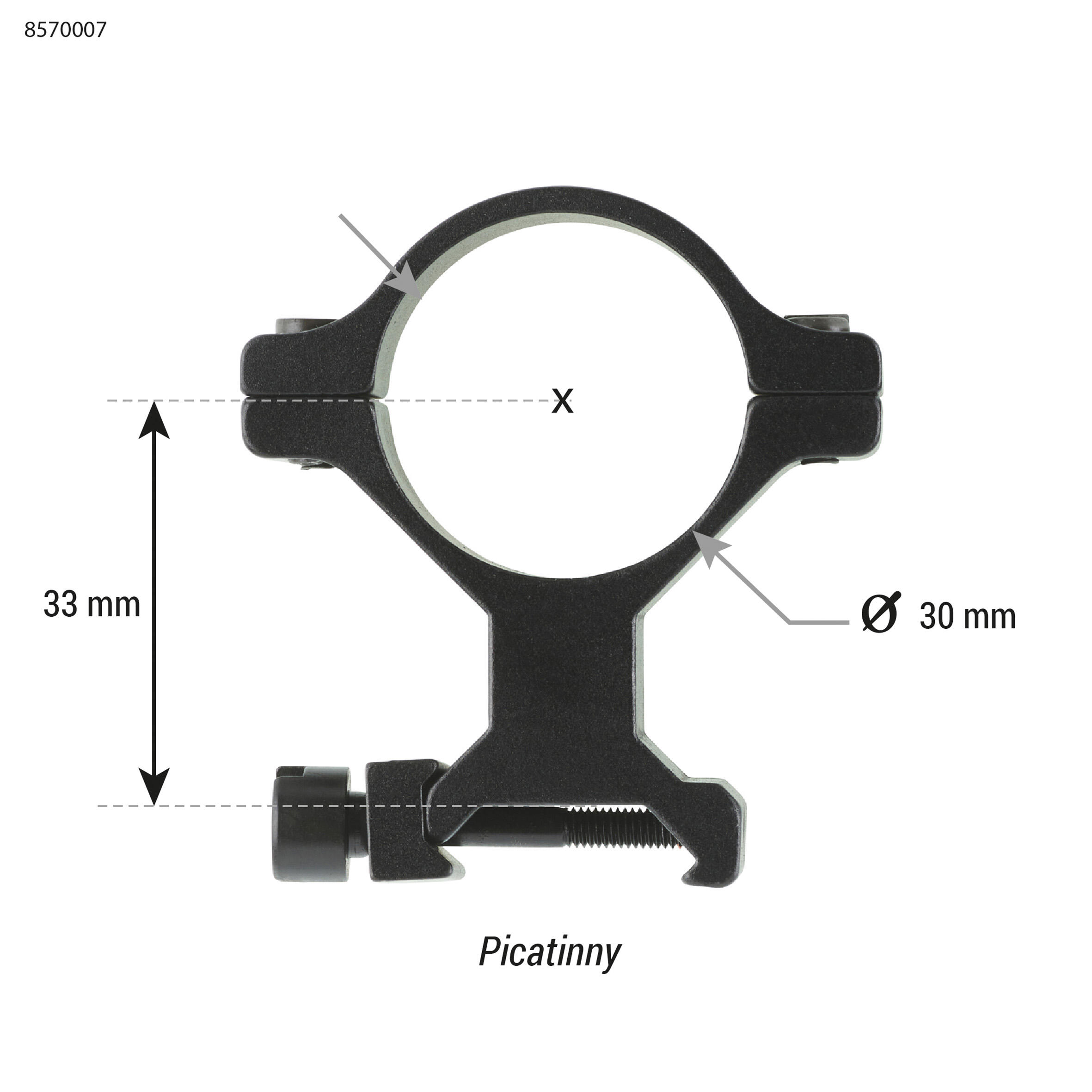 Objímka vysoká pro tubus 30 mm Tasco Haut 2/8