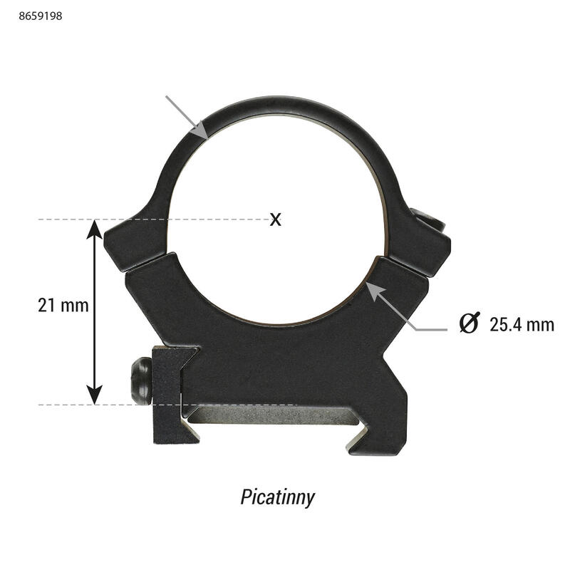 Gyűrű céltávcsőhöz PRW2 25,4 mm 