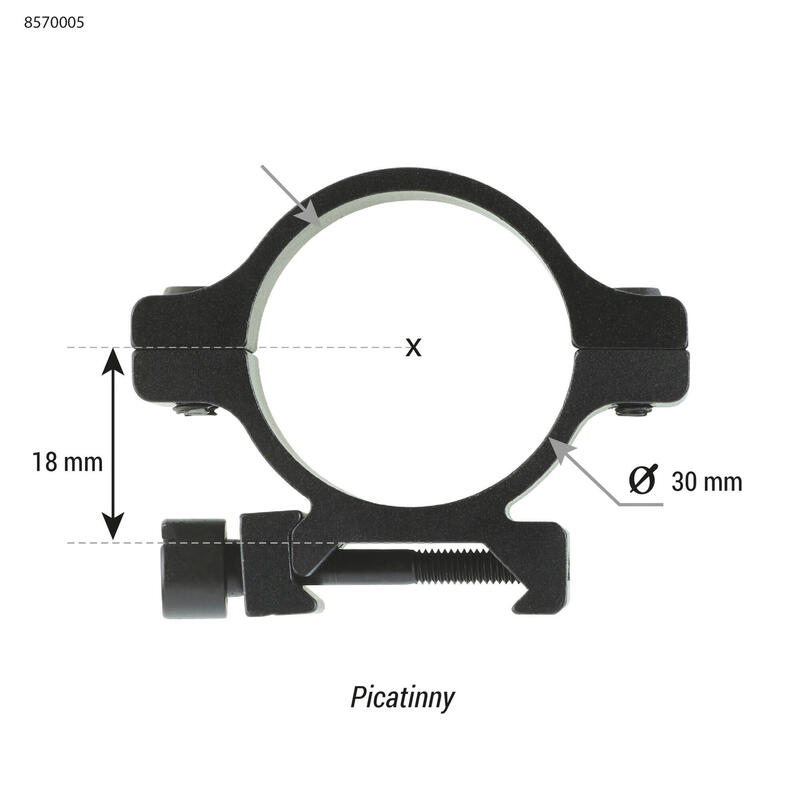 Anilla Visor Abrazadera 30 MM montaje bajo