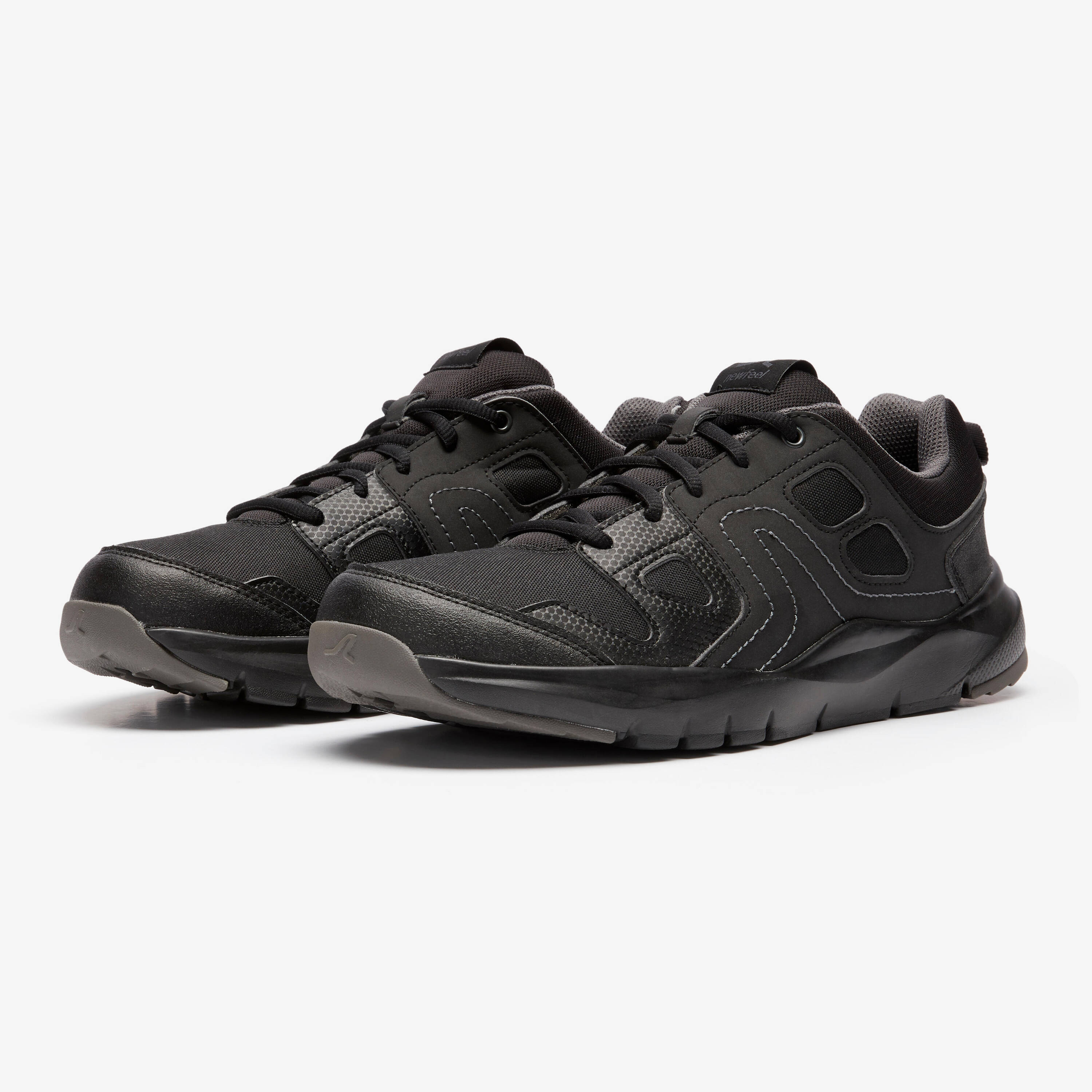 Men Walking Shoe, EVA Sole, Lightweight and Water Repellant HW 100 - Black -  4