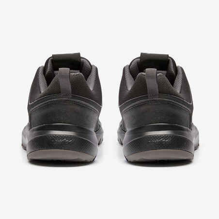 HW 100 حذاء مشي جلد للرجال - أسود