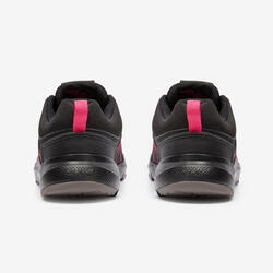 Chaussures marche active femme HW 100 noir / rose