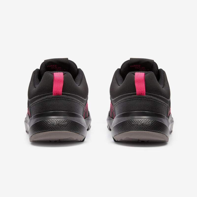 Dámské boty na aktivní chůzi HW100 černo-růžové