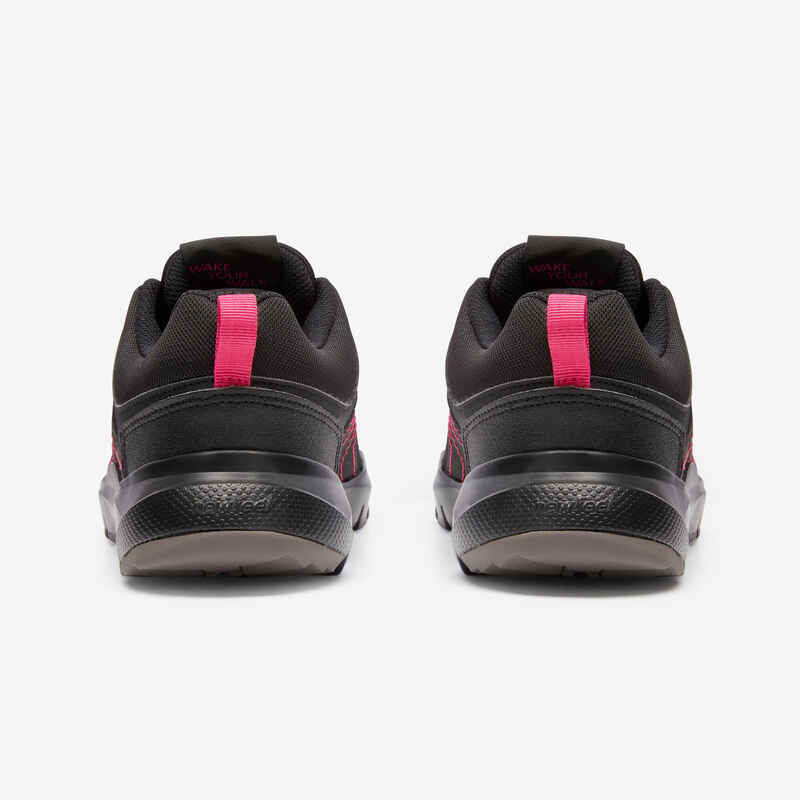 Women's Active Walking Shoes HW 100 - black/pink - Decathlon