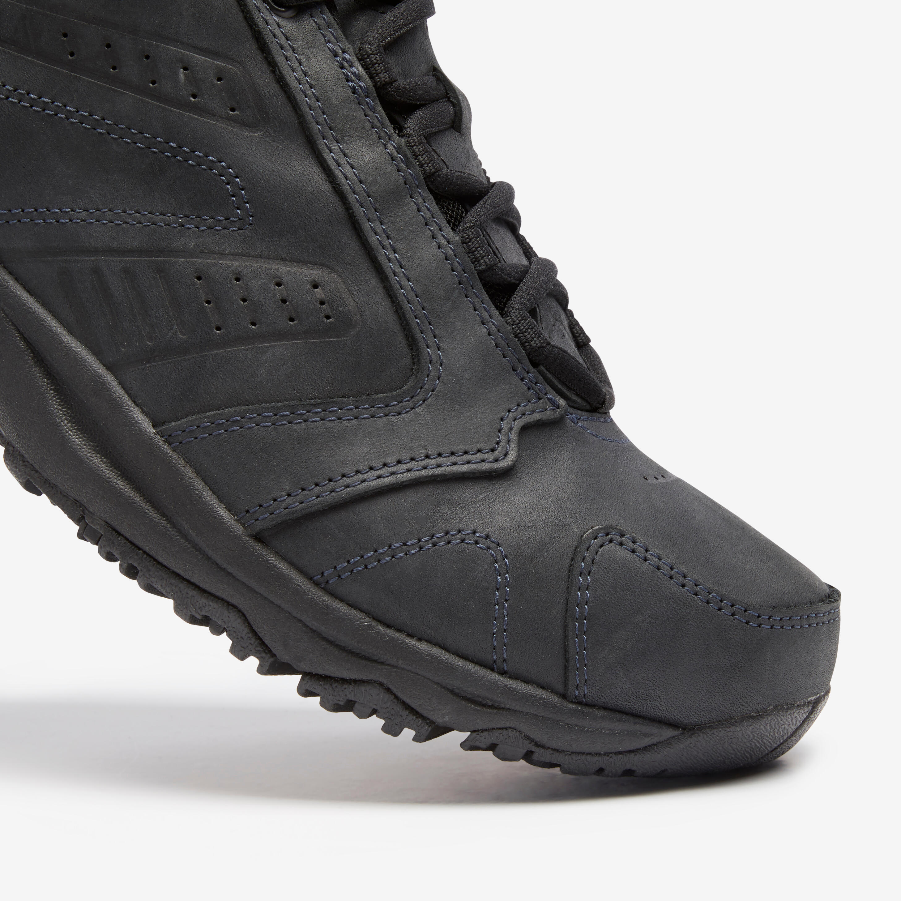 Scarpe in cuoio camminata uomo NAKURU WATERPROOF nere DECATHLON