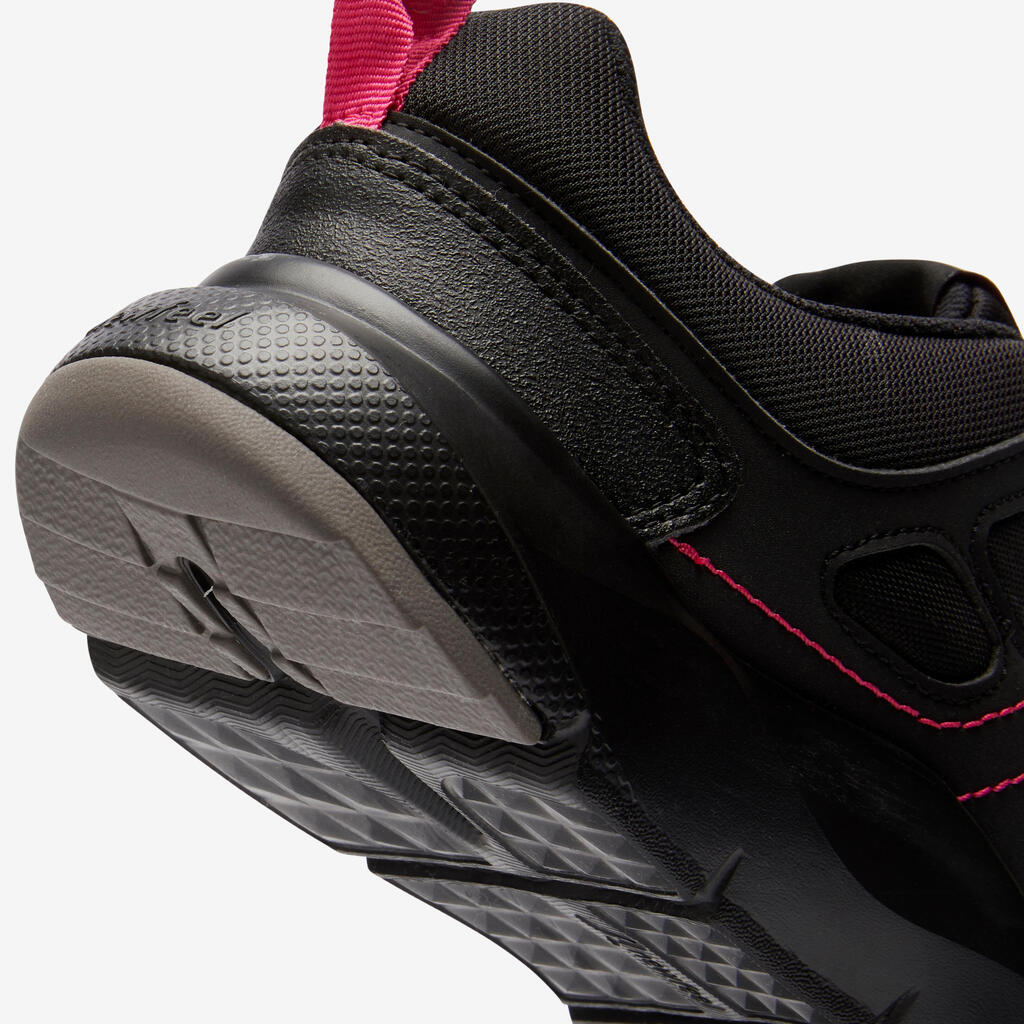 Dámska obuv HW 100 na športovú chôdzu čierno-ružová