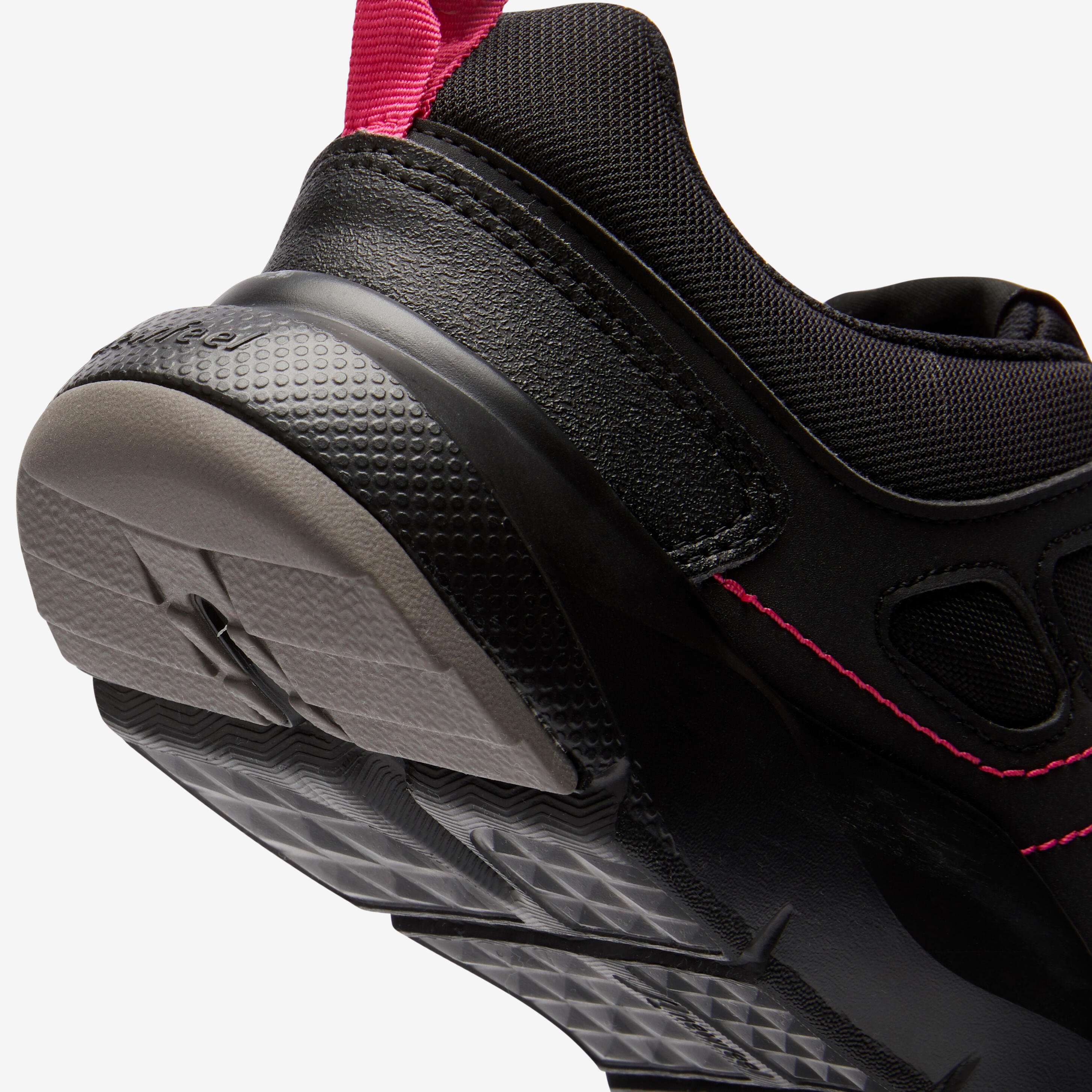 Women's Active Walking Shoes HW 100 - black/pink 3/7
