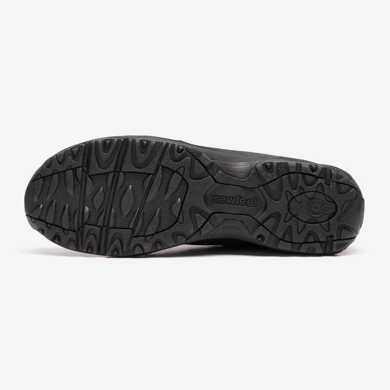 Zapatillas caminar impermeables de piel Hombre Nakuru negro